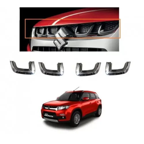 High Quality Chrome U Type Front Grill For Maruti Suzuki Vitara Brezza Set Of 4