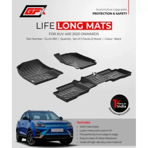 GFX Mahindra XUV 400 2023 Onwards Custom Fit LLM LifeLong TPV Mats