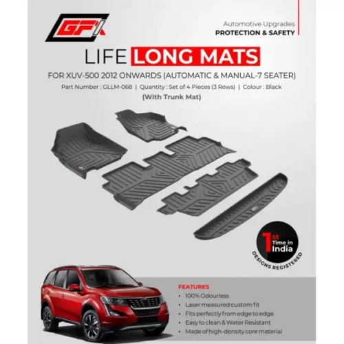 GFX Mahindra XUV 500 2012 Onwards Custom Fit LLM LifeLong TPV Mats