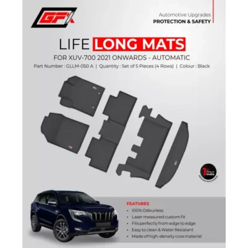 GFX Mahindra XUV700 2021 Onwards Custom Fit LLM LifeLong TPV Mats