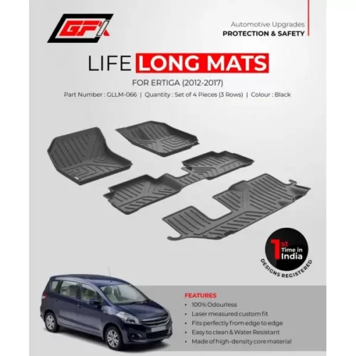 GFX Maruti Ertiga 2012-2017 Custom Fit LLM LifeLong TPV Mats